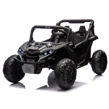 24V Two-Seater Kids Ride On UTV W/Parents Remote Control,Four-Wheel Suspension,Slow Start,Large wheel design,Anti-collision bar,Storage space,Music,USB,Bluetooth,Volume control,LED lights for Kids 3+. Giga Kids Toys Giga https://www.cyberehub.com