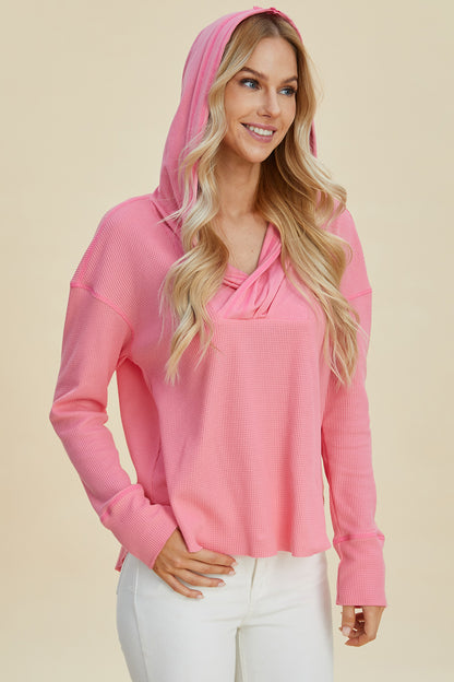 Double Take Full Size High-Low Dropped Shoulder Long Sleeve Hoodie Tops/Jackets/Sweaters Clothing Tops Doorbusters Double Take Ship from USA TikTok Trendsi USPS Walmart Trendsi https://www.cyberehub.com
