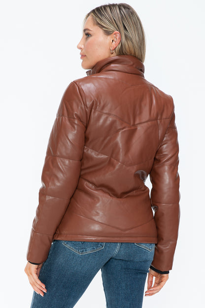 Snobbish Pocketed Zip Up Turtleneck Puffer Jacket Tops/Jackets/Sweaters Clothing Tops Ship from USA Snobbish TikTok Trendsi USPS Walmart Trendsi https://www.cyberehub.com