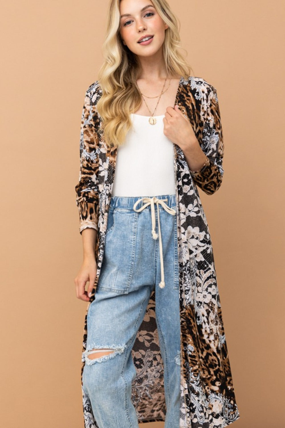 And The Why Leopard Kimono Open Front Longline Cardigan Shirt And The Why Apparel Clothing Tops Ship from USA Shirts USA Women Trendsi https://www.cyberehub.com