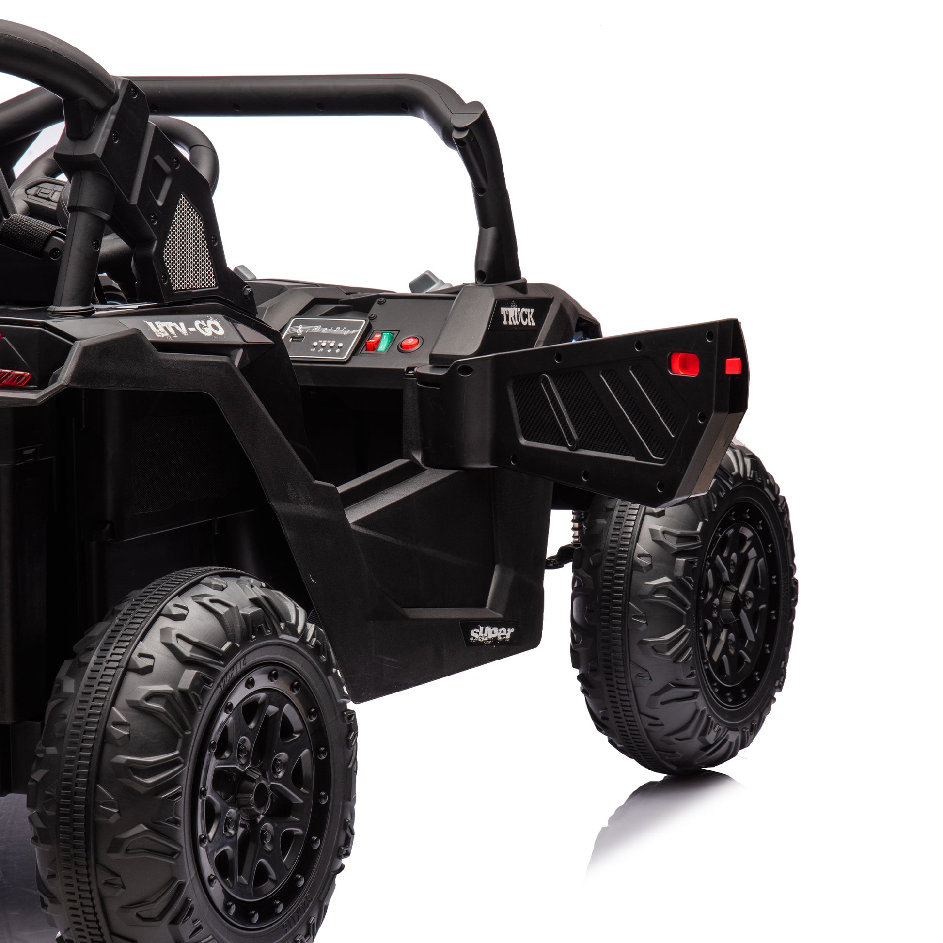 24V Two-Seater Kids Ride On UTV W/Parents Remote Control,Four-Wheel Suspension,Slow Start,Large wheel design,Anti-collision bar,Storage space,Music,USB,Bluetooth,Volume control,LED lights for Kids 3+. Giga Kids Toys Giga https://www.cyberehub.com