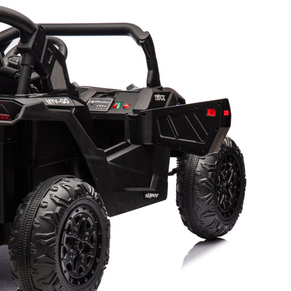 24V Two-Seater Kids Ride On UTV W/Parents Remote Control,Four-Wheel Suspension,Slow Start,Large wheel design,Anti-collision bar,Storage space,Music,USB,Bluetooth,Volume control,LED lights for Kids 3+. Giga Kids Toys Giga https://www.cyberehub.com