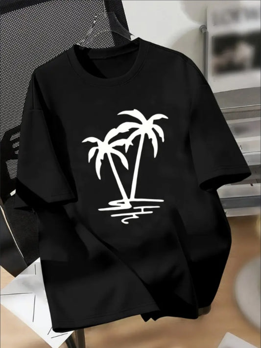 Adventure Ready, Boys' Tropical Coconut Tree Graphic Tee - Casual Short Sleeve, Breathable Machine Washable - Perfect For Spring Summer Apparel/Shirt/Graphic Shirt SNULLO https://www.cyberehub.com