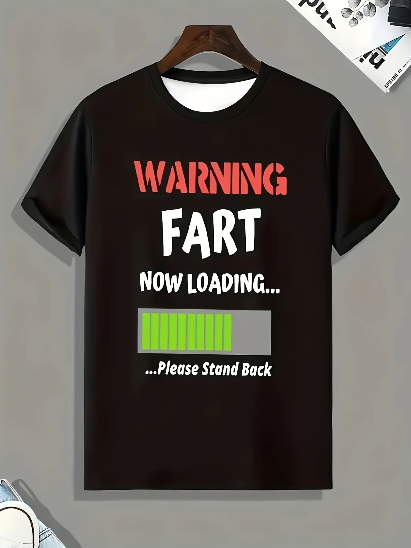 Fun Loading Letter Pattern Men's Short Sleeved Round Neck T-shirt, Summer Outdoor Apparel/Shirt/Graphic Shirt SNULLO https://www.cyberehub.com