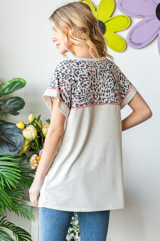Heimish Full Size Exposed Seam Leopard Short Sleeve T-Shirt Apparel/Tops Heimish Ship from USA TikTok Tops Trendsi USPS Walmart Walmart Apparel Trendsi https://www.cyberehub.com
