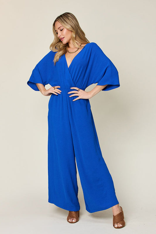 Double Take Full Size Surplice Wide Leg Jumpsuit with Pockets Royal Blue Apparel/Tops Double Take Ship from USA TikTok Tops Trendsi USPS Walmart Walmart Apparel Trendsi https://www.cyberehub.com