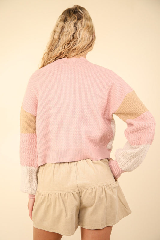 VERY J Color Block Button Down Textured Sweater Cardigan Shirt Apparel Clothing Tops Ship from USA Shirts USA VERY J Women Trendsi https://www.cyberehub.com