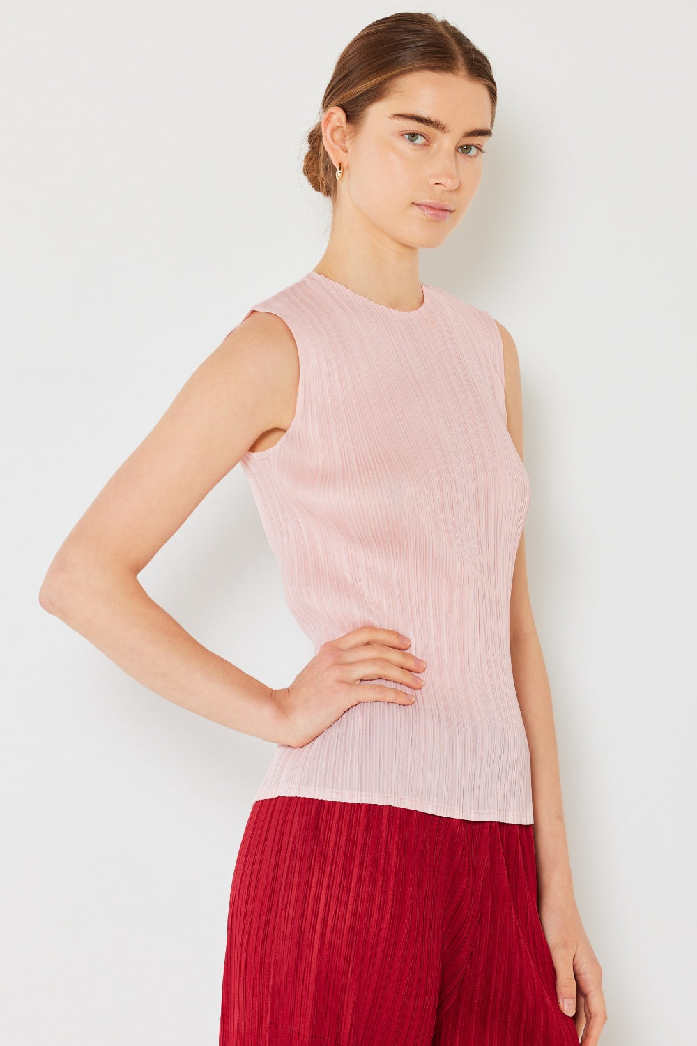 Marina West Swim Pleated Sleeveless Crewneck Tank Pastel Pink Apparel/Tops Marina West Swim Ship from USA TikTok Tops Trendsi USPS Walmart Walmart Apparel Trendsi https://www.cyberehub.com