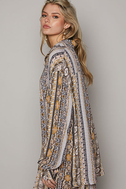 POL Long Sleeve Button Down Printed Shirt Apparel/Tops POL Ship from USA TikTok Tops Trendsi USPS Walmart Walmart Apparel Trendsi https://www.cyberehub.com