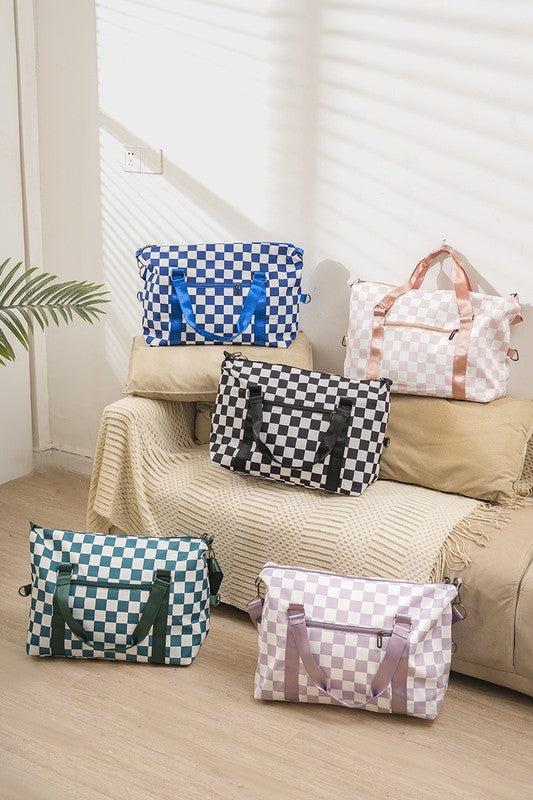Zenana Checkered Multi-Pocket Travel Bag Apparel Apparel Ship from USA TikTok Trendsi Zenana Trendsi https://www.cyberehub.com