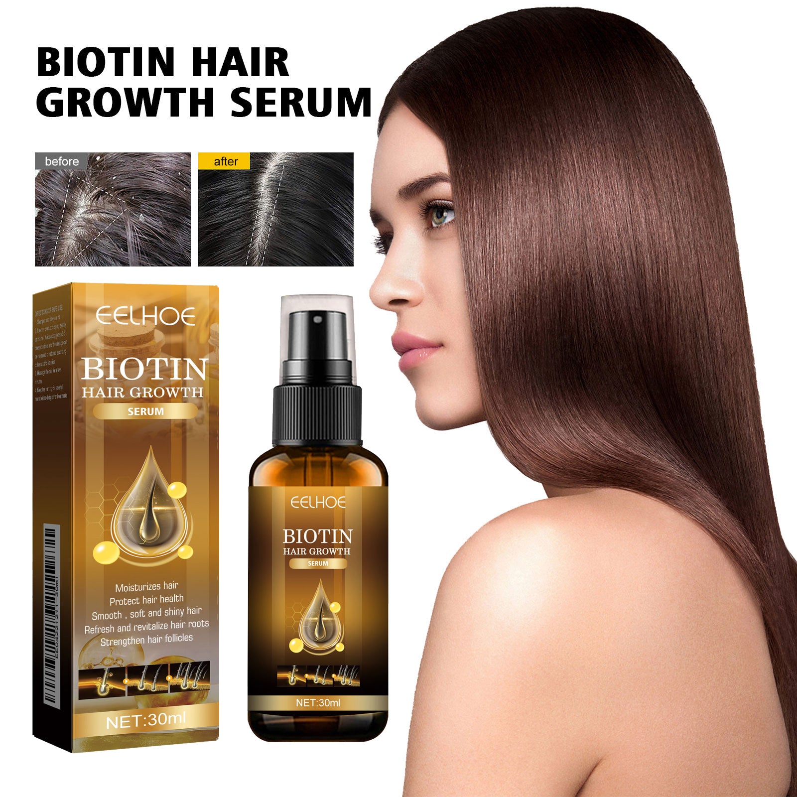 Biotin Hair Essential Oil Deeply Moisturizes And Improves Scalp Massage Treatment Soft Hair Essential Oil Health & Beauty Health Eprolo https://www.cyberehub.com