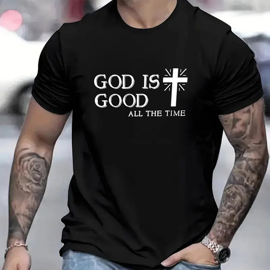 God's Grace Printed T-shirt, Men's T-shirt, Summer Casual Short Sleeved T-shirt Apparel/Shirt/Graphic Shirt SNULLO https://www.cyberehub.com
