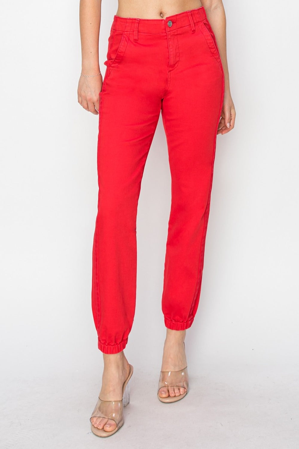 RISEN Full Size High Waisted Jogger Jeans Bottoms Bottoms Clothing RISEN Ship from USA Women Trendsi https://www.cyberehub.com
