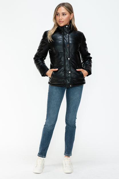 YMI Pocketed Zip Up Turtleneck Puffer Jacket Tops/Jackets/Sweaters Clothing Tops Ship from USA TikTok Trendsi USPS Walmart YMI outerwear Trendsi https://www.cyberehub.com