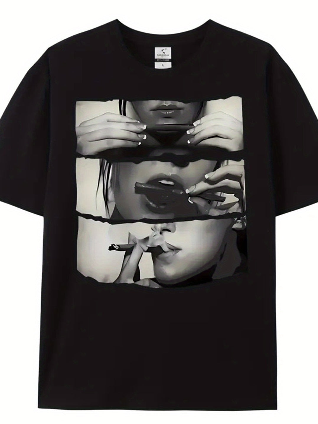 Extra Large Men's Letter Pattern Printed T-shirt - Soft Round Neck, Comfortable Fit, Slightly Elastic Knitted Fabric, Casual Summer T-shirt Apparel/Shirt/Graphic Shirt SNULLO https://www.cyberehub.com