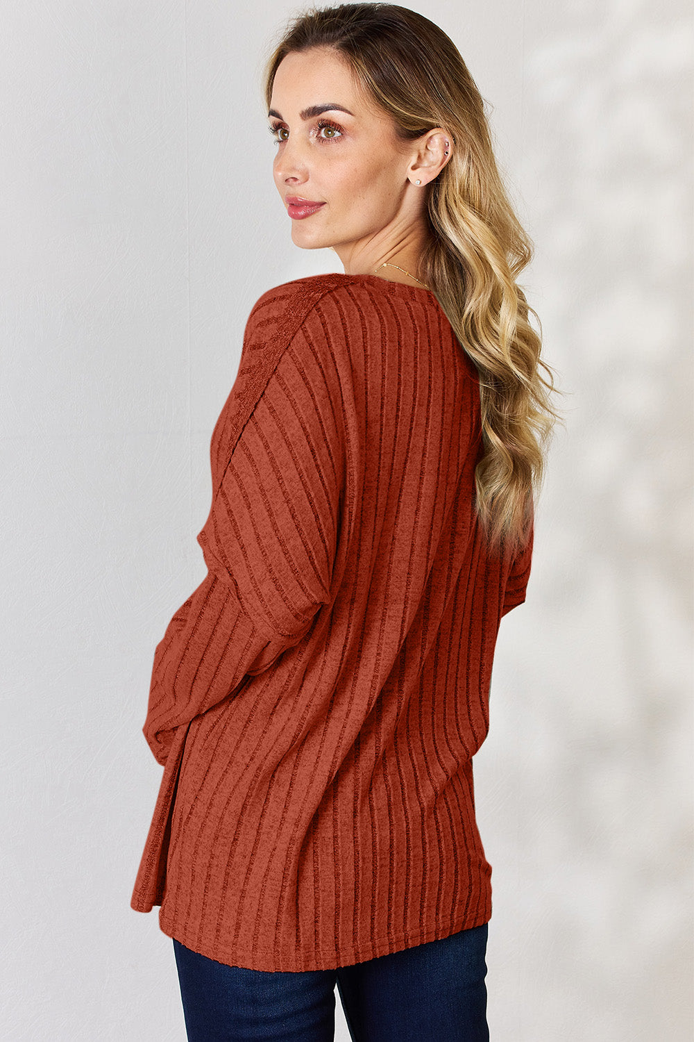 Basic Bae Full Size Ribbed Half Button Long Sleeve T-Shirt Apparel/Tops Basic Bae Ship from USA TikTok Tops Trendsi USPS Walmart Walmart Apparel Trendsi https://www.cyberehub.com