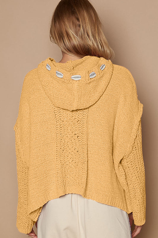 POL Cable Knit Hooded Chenille Sweater Shirt Apparel Clothing Tops POL Ship from USA Shirts USA Women Trendsi https://www.cyberehub.com