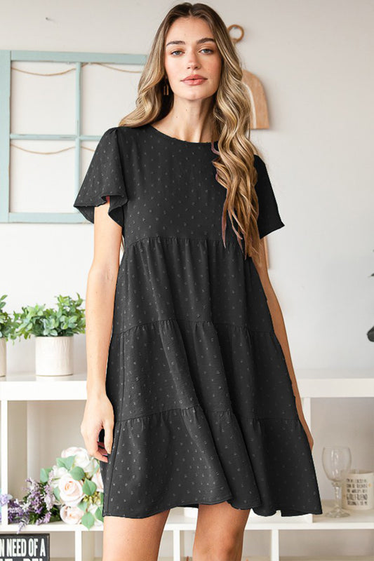 Heimish Swiss Dot Short Sleeve Tiered Dress Black Apparel/Dress Dress Heimish Memorial Day Sale Ship from USA TikTok Trendsi USPS Walmart Walmart Apparel Trendsi https://www.cyberehub.com