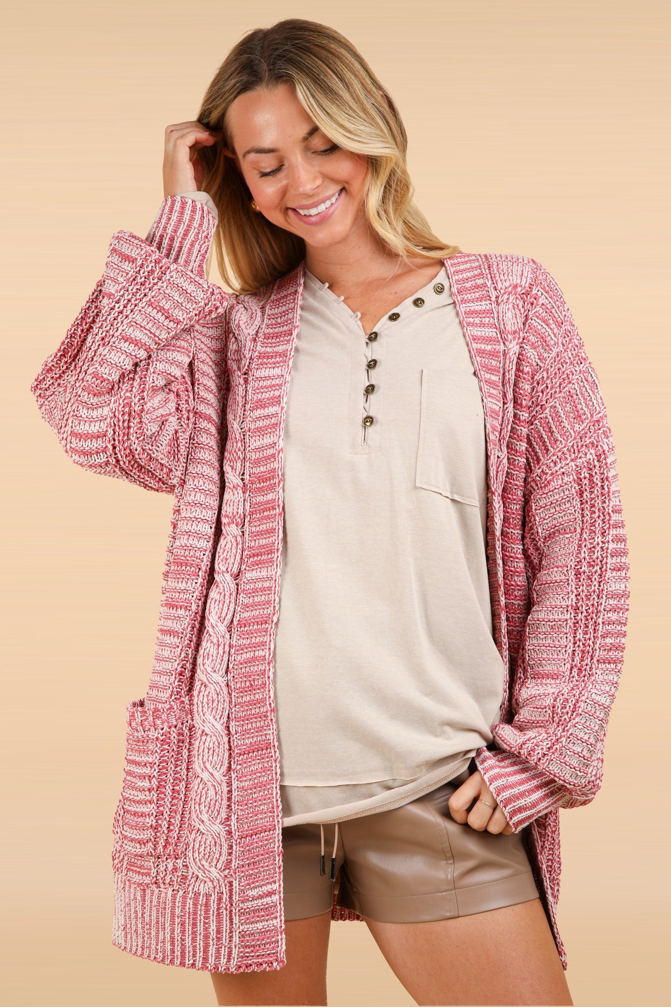 VERY J Cable Knit Open Front Cardigan Tops/Jackets/Sweaters Clothing Tops Ship from USA TikTok Trendsi USPS VERY J Walmart Trendsi https://www.cyberehub.com