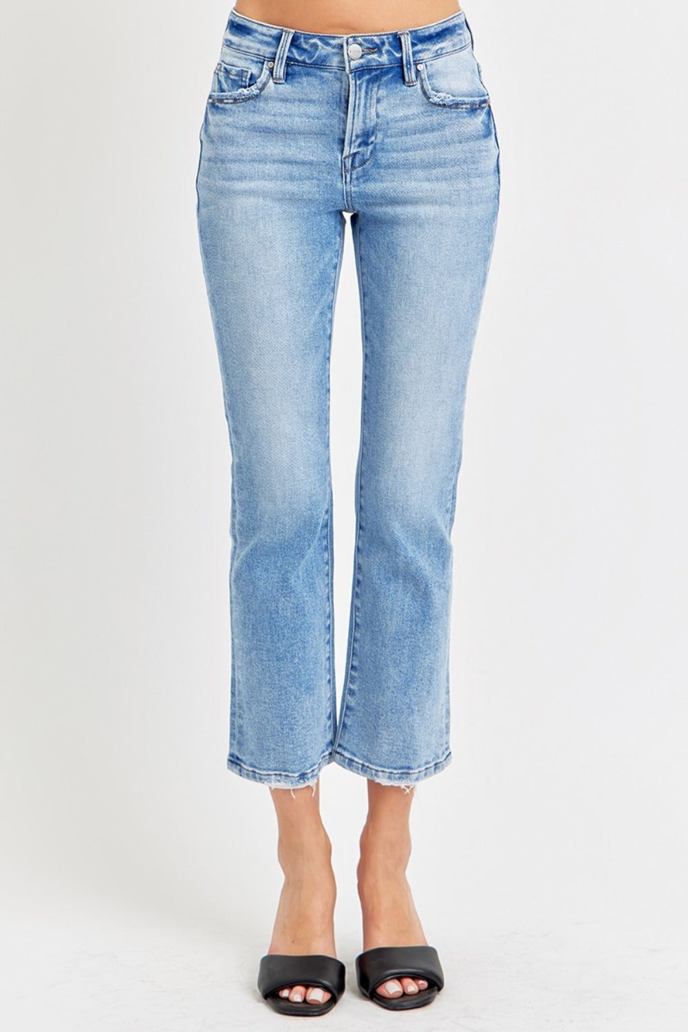 RISEN Full Size Low Rise Crop Slim Straight Jeans Bottoms Bottoms Clothing RISEN Ship from USA Women Trendsi https://www.cyberehub.com