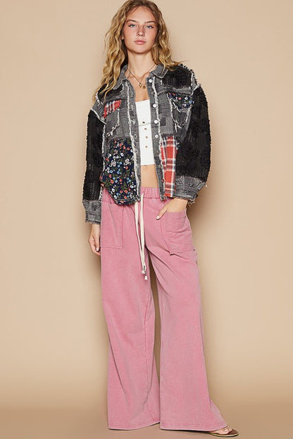 POL Crochet Patchwork Dropped Shoulder Jacket Apparel Apparel POL Ship from USA TikTok Trendsi Trendsi https://www.cyberehub.com