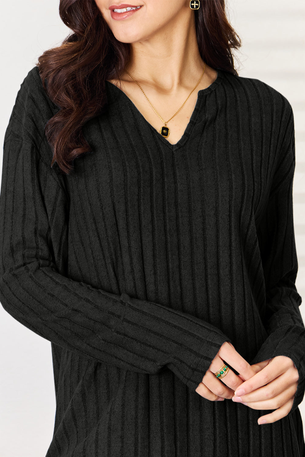 Basic Bae Full Size Notched Long Sleeve Top and Pants Set Apparel/Tops Basic Bae Ship from USA TikTok Tops Trendsi USPS Walmart Walmart Apparel Trendsi https://www.cyberehub.com