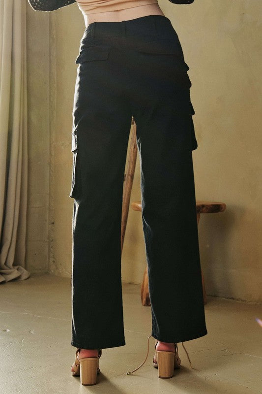 Davi & Dani Flap Pocket Mid Rise Cargo Pants Apparel Apparel Davi & Dani Ship from USA TikTok Trendsi Trendsi https://www.cyberehub.com