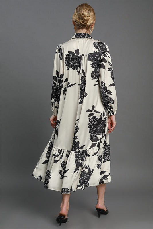 Umgee Ruffle Hem Flower Print Johnny Collar Dress Apparel Apparel Ship from USA TikTok Trendsi Umgee USA Trendsi https://www.cyberehub.com