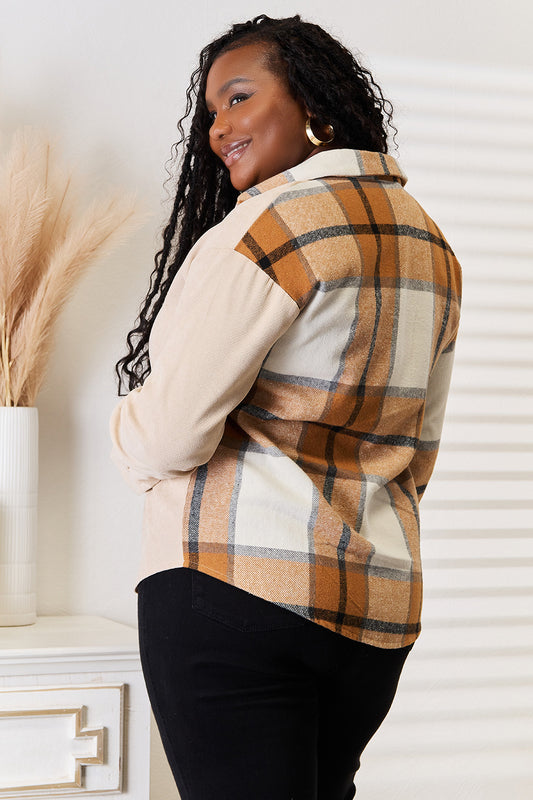 Perfee Plaid Print Dropped Shoulder Shirt Apparel/Tops Perfee Ship from USA TikTok Tops Trendsi USPS Walmart Walmart Apparel Trendsi https://www.cyberehub.com