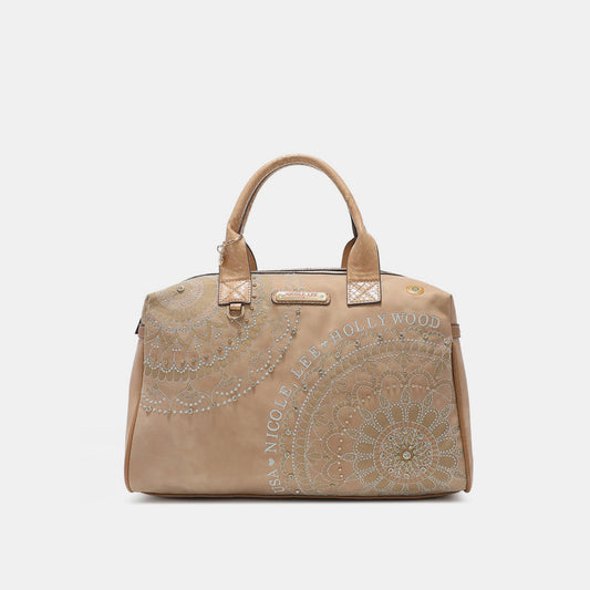 Nicole Lee USA rhinestone Decor Boston Bag Beige One Size Bag Bag Nicole Lee USA Ship from USA Women Trendsi https://www.cyberehub.com