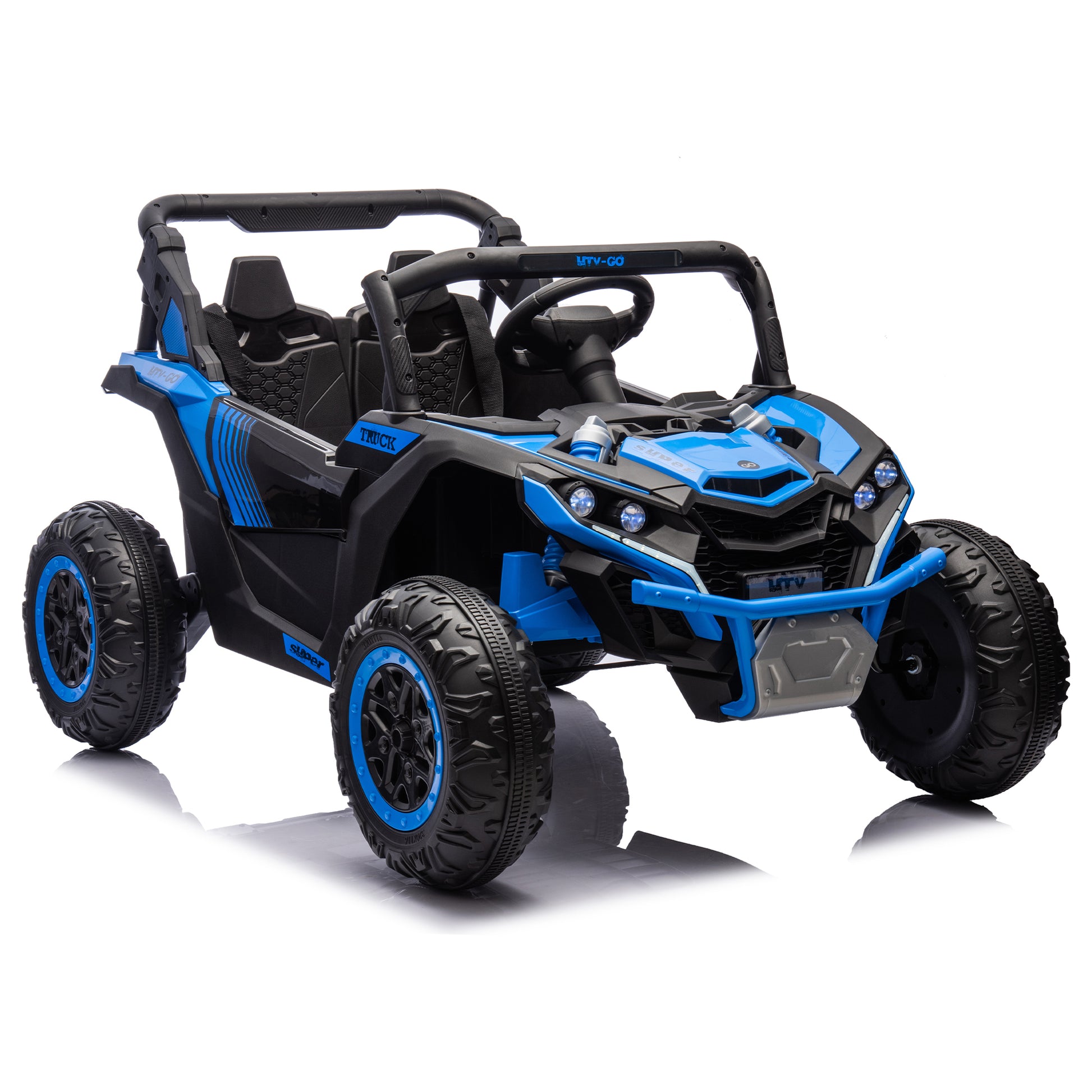 24V Two-Seater Kids Ride On UTV W/Parents Remote Control,Four-Wheel Suspension,Slow Start,Large wheel design,Anti-collision bar,Storage space,Music,USB,Bluetooth,Volume control,LED lights for Kids 3+. Giga Kids Out of stock Toys Giga https://www.cyberehub.com