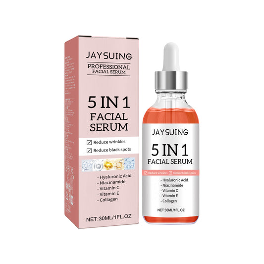 Jaysuing 5 in 1 Face Serum, Moisturizes Skin Firming Lightening Acne Spots Beautiful Skin Serum default title Health Eprolo https://www.cyberehub.com