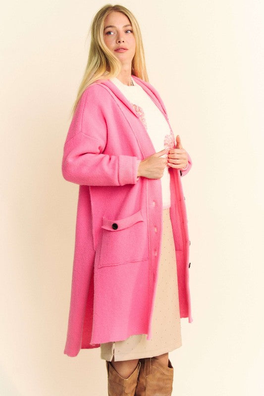 Davi & Dani Side Slit Button Up Hooded Cardigan Tops/Jackets/Sweaters Clothing Tops Davi & Dani Ship from USA TikTok Trendsi USPS Walmart Trendsi https://www.cyberehub.com