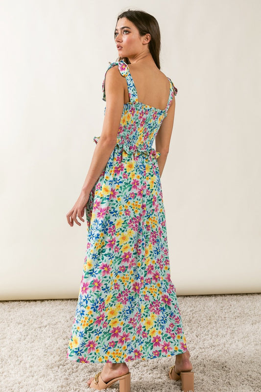 BiBi Floral Ruffle Trim Smocked Cami Dress Apparel/Dress BiBi Dress Ship from USA TikTok Trendsi USPS Walmart Walmart Apparel Trendsi https://www.cyberehub.com