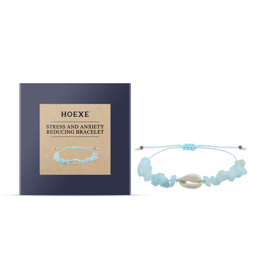 Aquamarine Crystal Fragment Bracelet Simple Portable Fresh Sea Blue Shell Bracelet With 100 Accessories default title HOEXE eprolo https://www.cyberehub.com