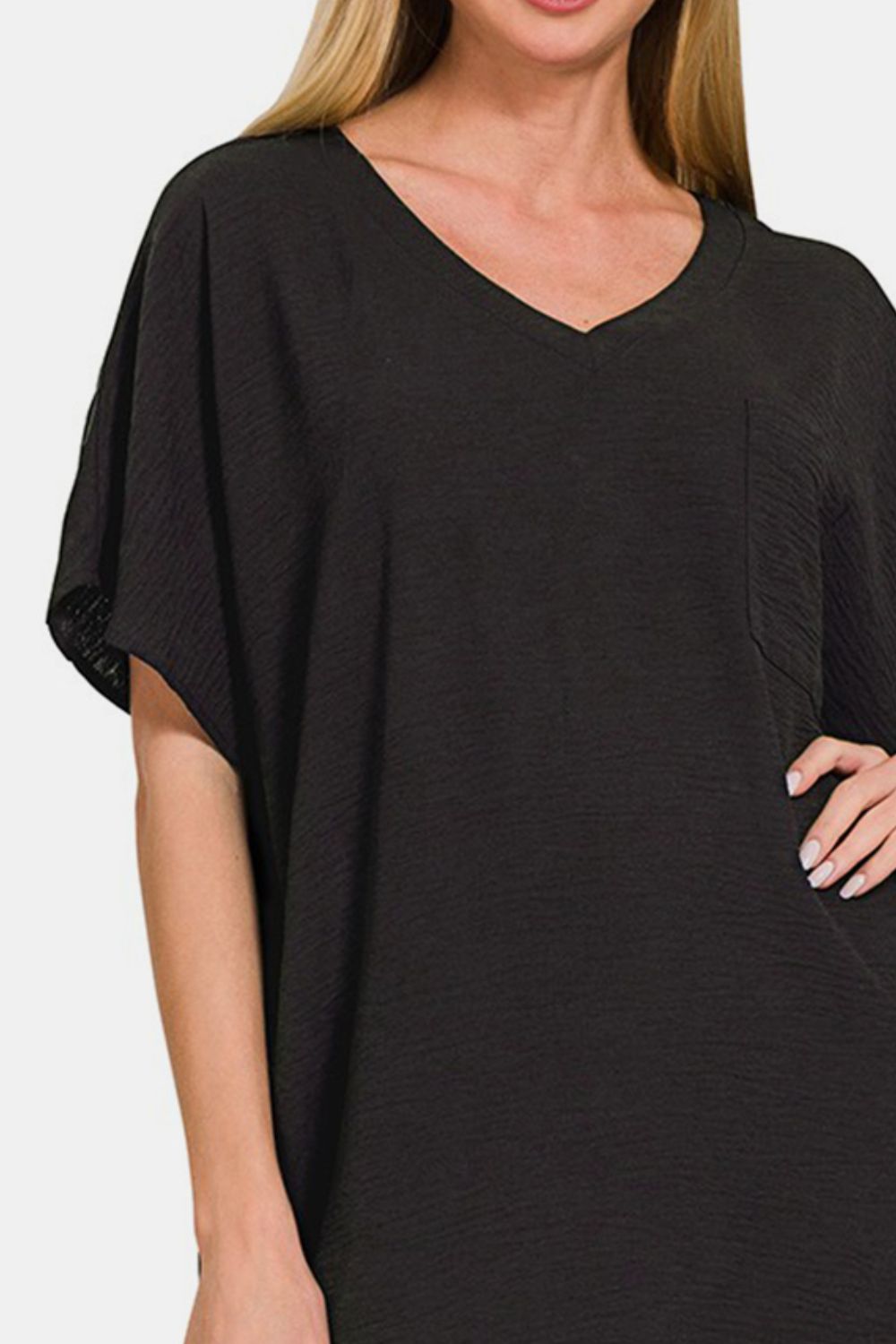 Zenana V-Neck Tee Dress with Pockets Apparel/Dress Dress Ship from USA TikTok Trendsi USPS Walmart Walmart Apparel Zenana Trendsi https://www.cyberehub.com