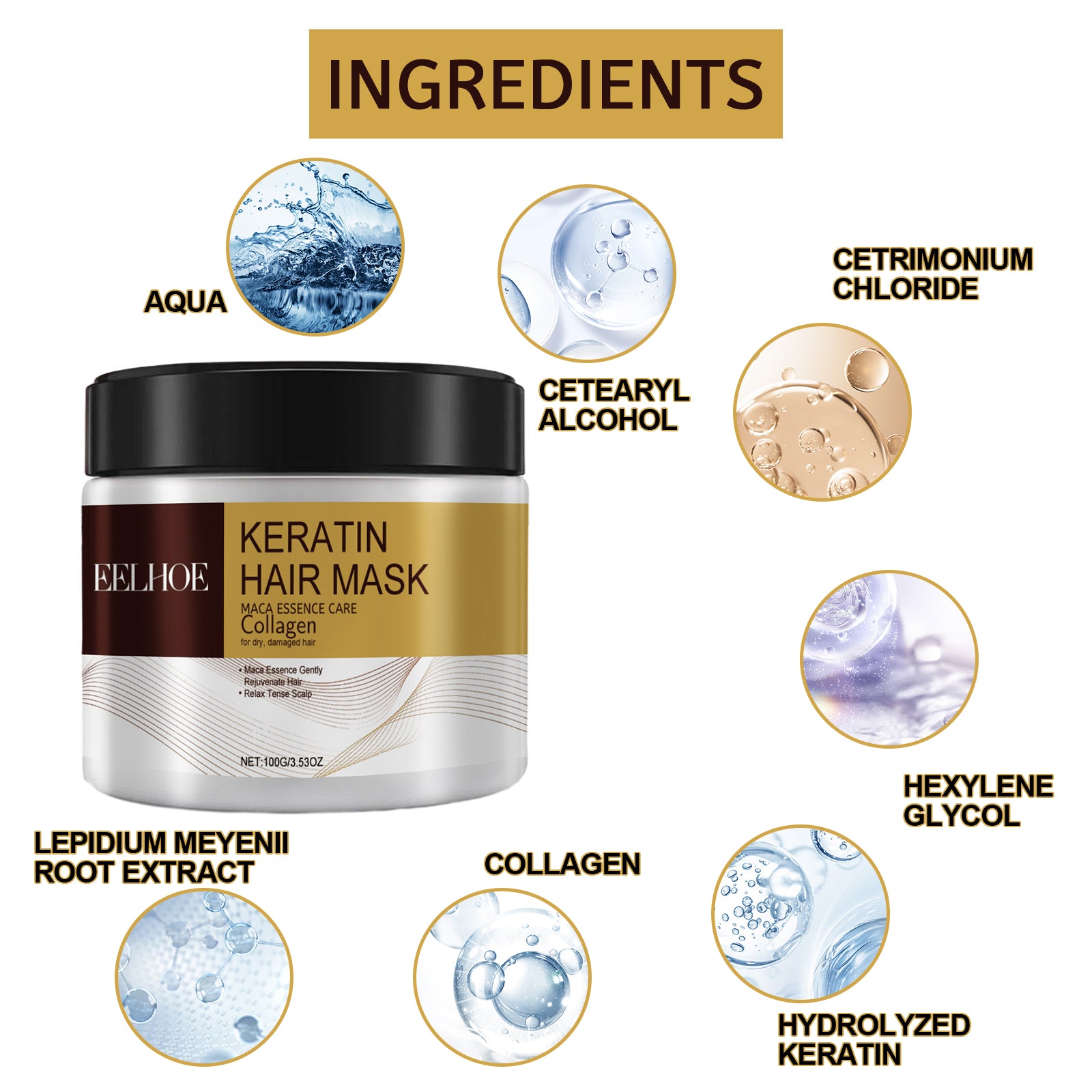 EELHOE Repair Moisturizing Hair Mask Deep Moisturizing Repair Damaged Hair Dry Split Knot Hair Mask Health Eprolo https://www.cyberehub.com