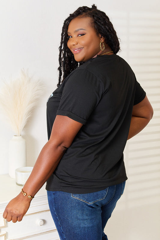 Simply Love Slogan Graphic Cuffed Sleeve T-Shirt Apparel/Tops Mother's Day Sale Ship from USA Simply Love TikTok Tops Trendsi USPS Walmart Walmart Apparel Trendsi https://www.cyberehub.com