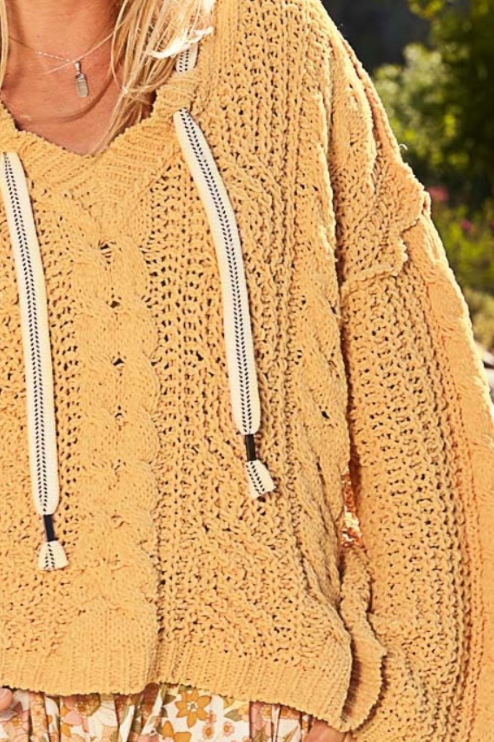 POL Cable Knit Hooded Chenille Sweater Shirt Apparel Clothing Tops POL Ship from USA Shirts USA Women Trendsi https://www.cyberehub.com