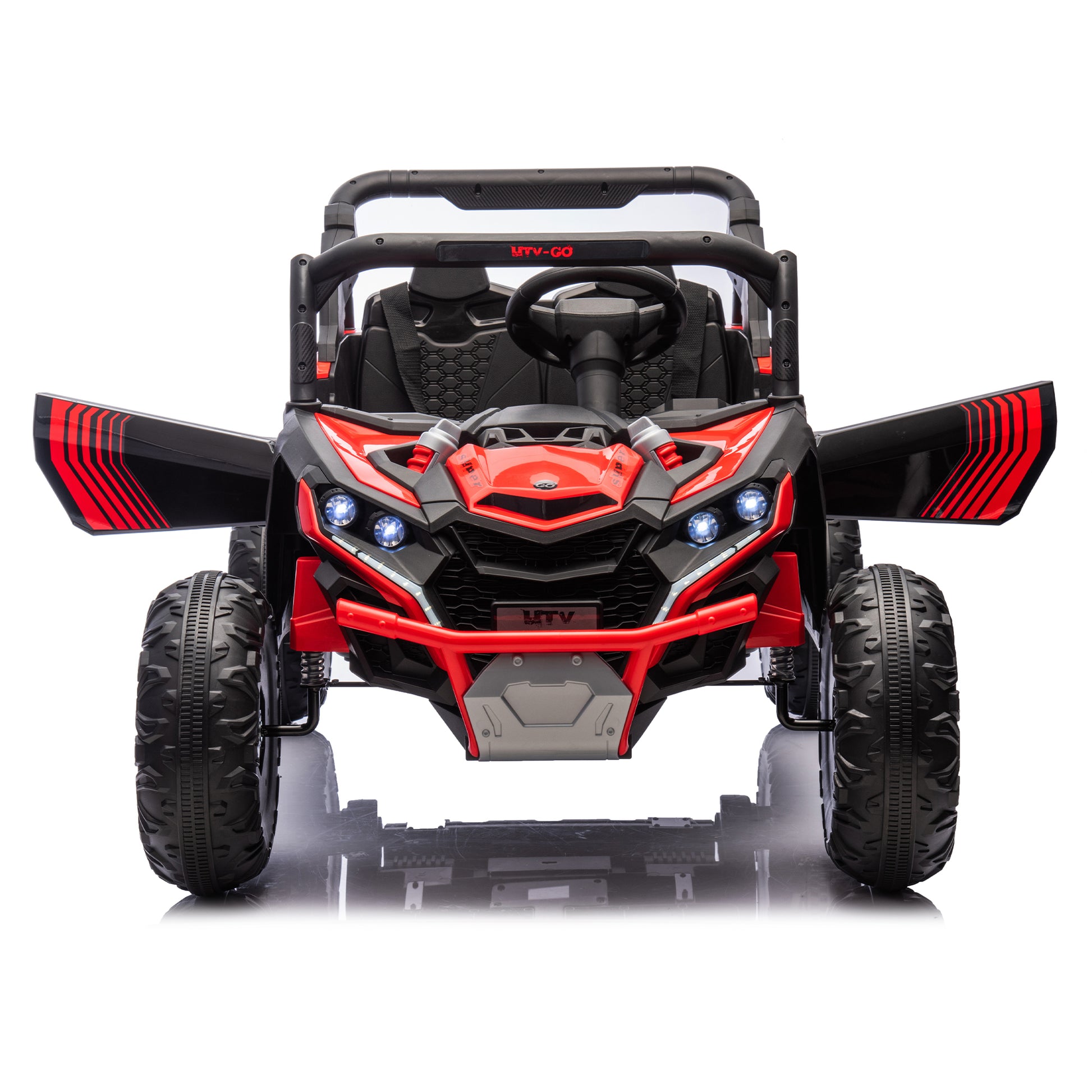 24V Two-Seater Kids Ride On UTV W/Parents Remote Control,Four-Wheel Suspension,Slow Start,Large wheel design,Anti-collision bar,Storage space,Music,USB,Bluetooth,Volume control,LED lights for Kids 3+. Giga Kids Toys Giga https://www.cyberehub.com