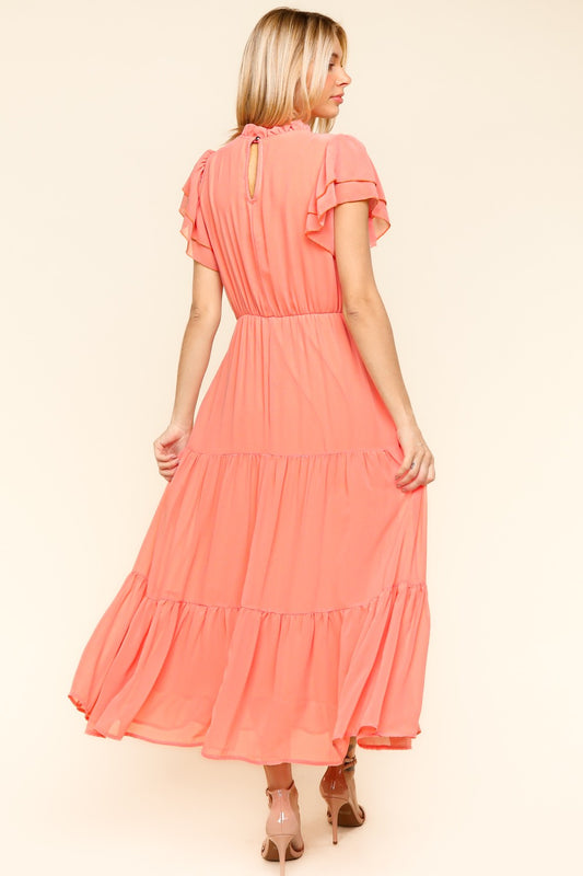 Haptics Full Size Tiered Frill Mock Neck Short Sleeve Dress Apparel Apparel Haptics Ship from USA TikTok Trendsi Trendsi https://www.cyberehub.com