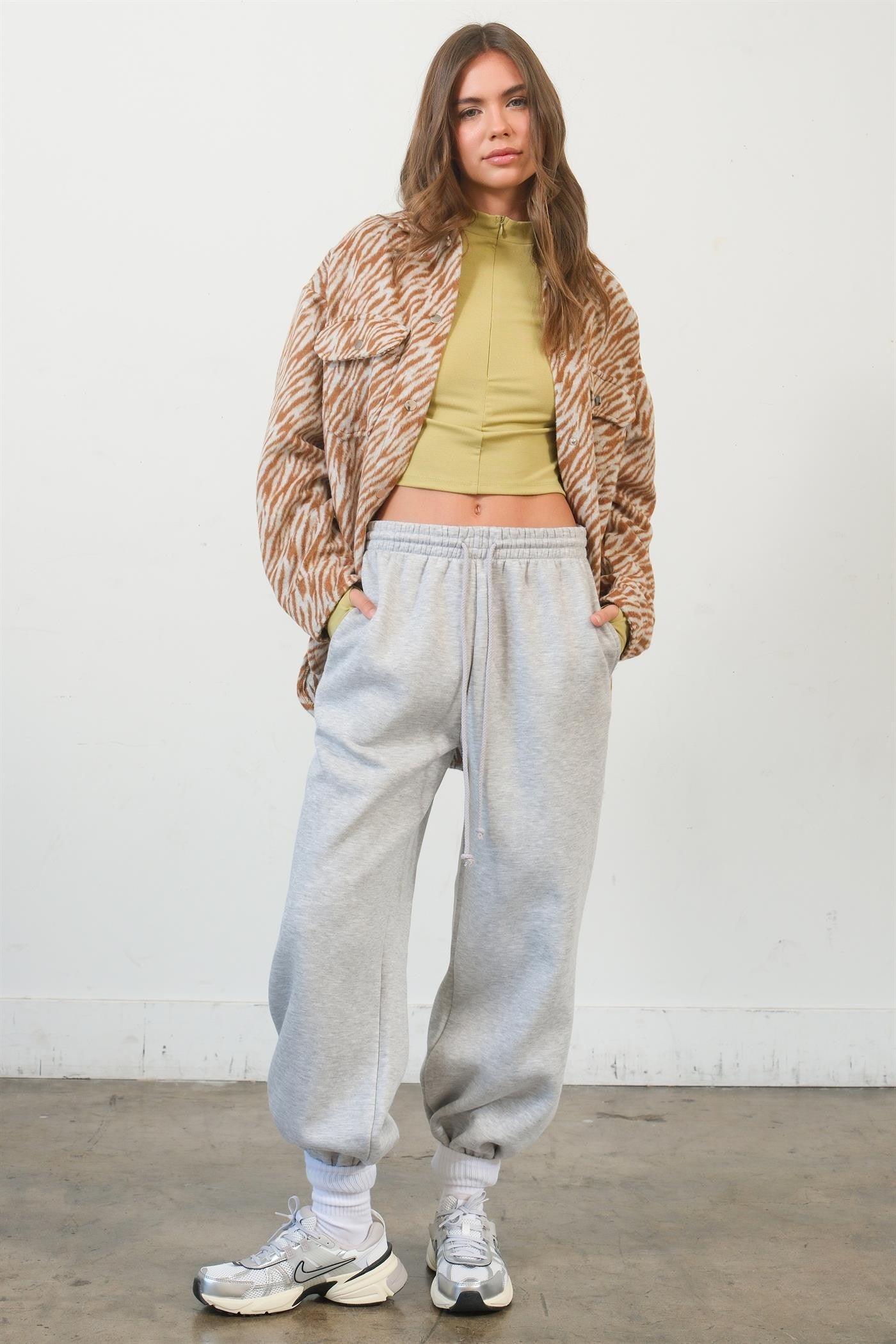 HYFVE Zebra Print Snap Down Long Sleeve Shacket Tops/Jackets/Sweaters Clothing Tops HYFVE Ship from USA TikTok Trendsi USPS Walmart Trendsi https://www.cyberehub.com