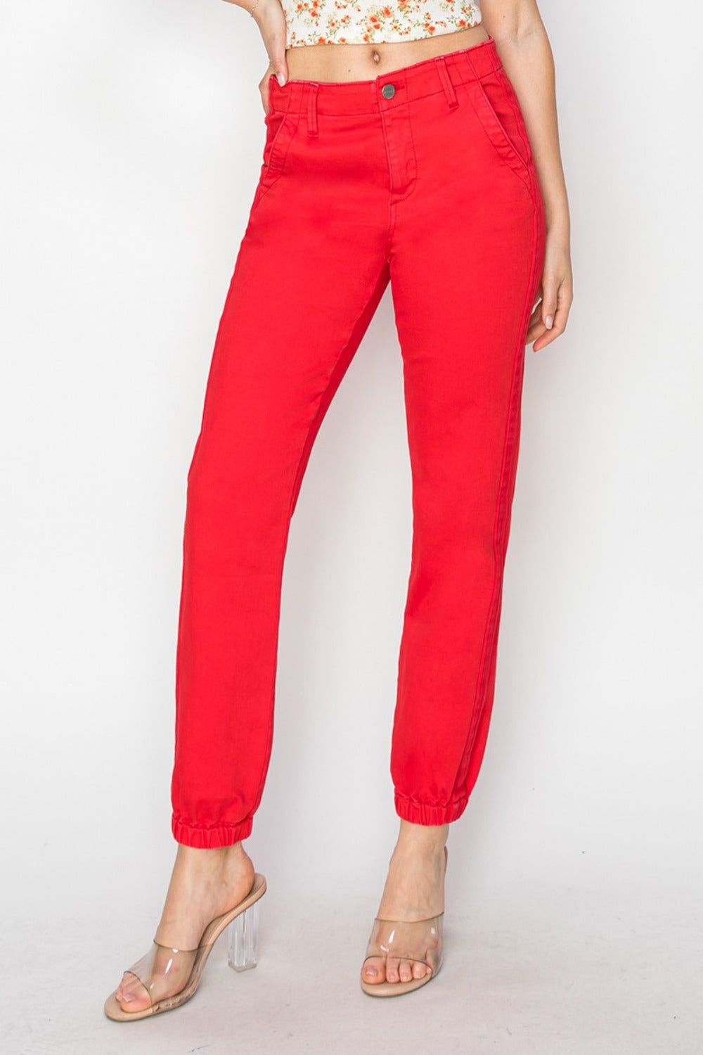 RISEN Full Size High Waisted Jogger Jeans Bottoms Bottoms Clothing RISEN Ship from USA Women Trendsi https://www.cyberehub.com