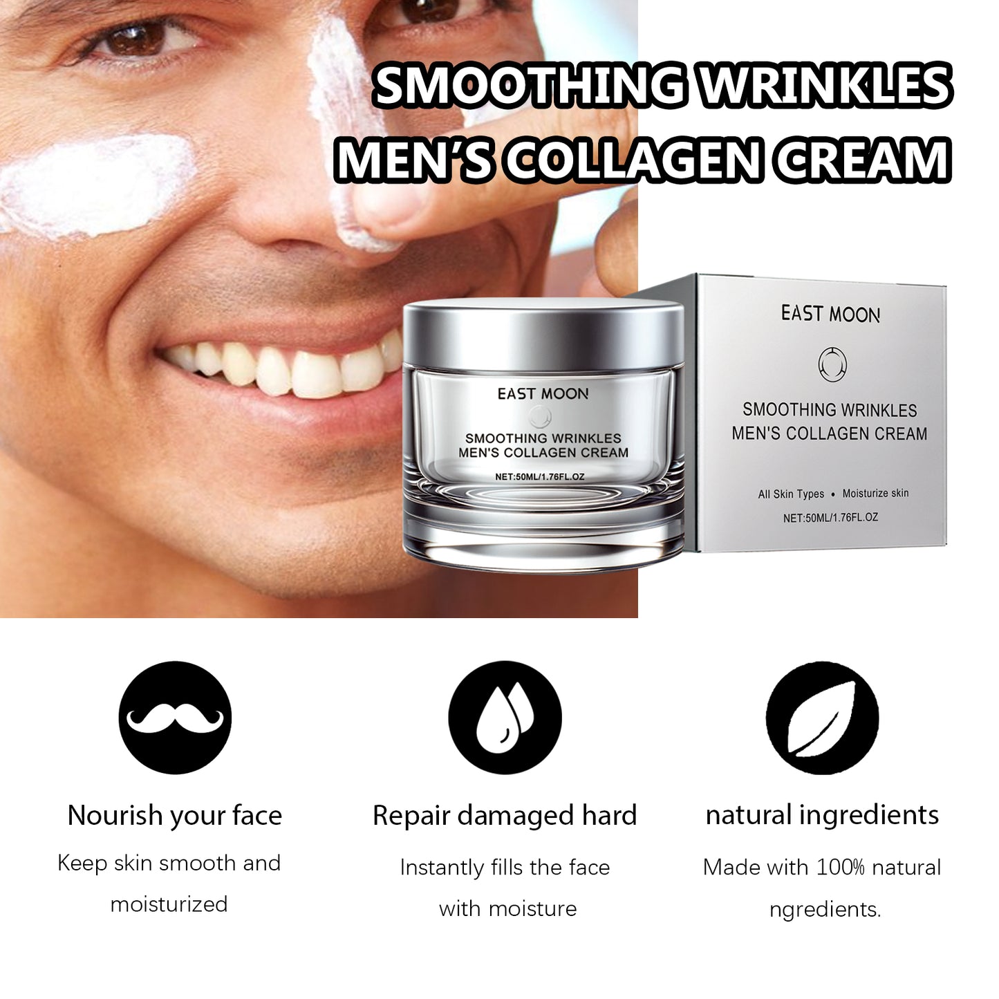 For Men Collagen Cream, Lighten Fine Lines Moisturizing Firming Skin Whitening Brightening Cream Health Eprolo https://www.cyberehub.com