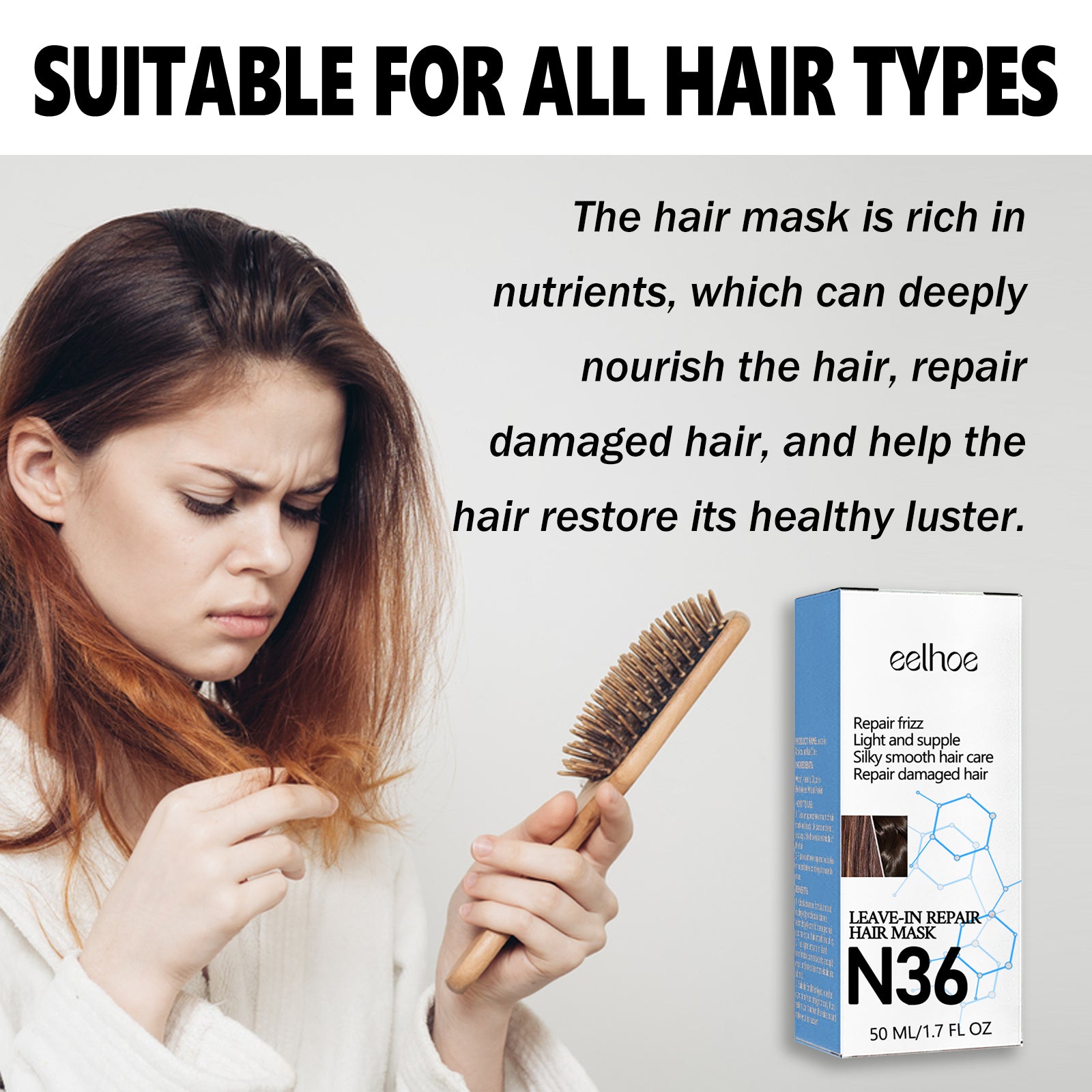 Leavehin Repair Hair Mask, Repair Dry And Frizzy Hair Smooth Smooth Anti-Loss Hair Care Hair Mask Health Eprolo https://www.cyberehub.com