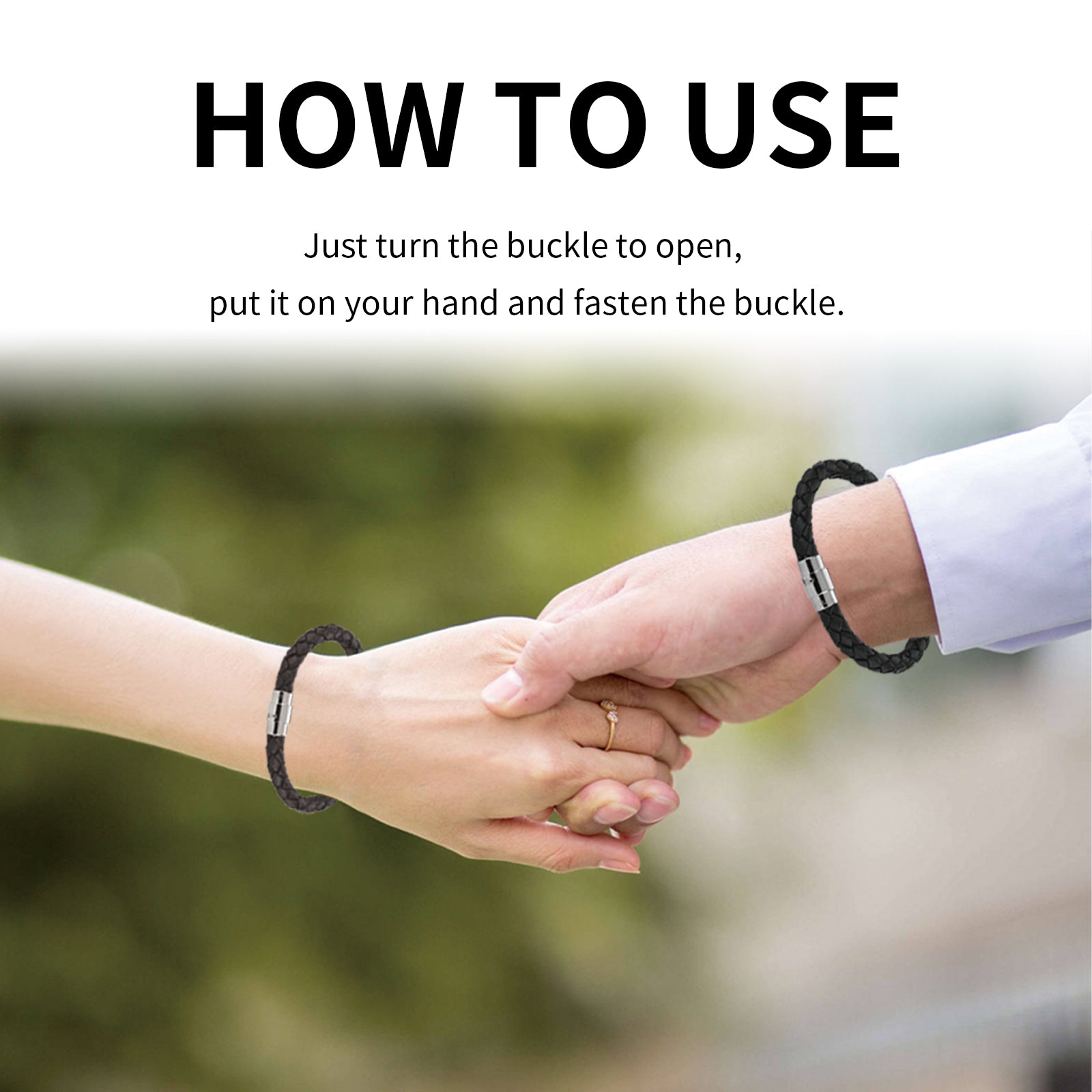 Couple Bracelet, Pu Leather Rope Woven Men's And Women's Style Personality Simple Style Couple Bracelet Fashion Accessories HOEXE eprolo https://www.cyberehub.com