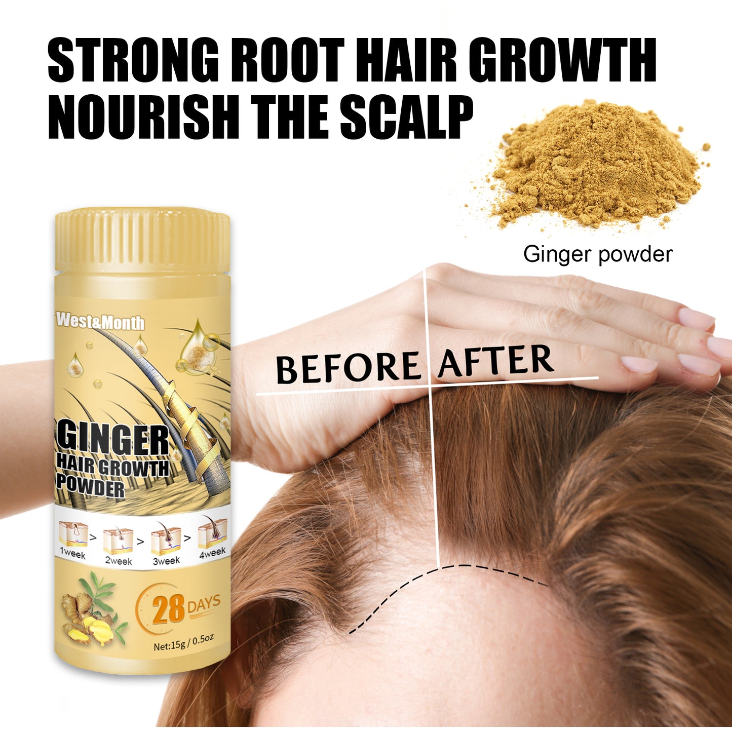 Ginger Powder, Hair Root Treatment Moisturizes and thickens hair, Strengthens and prevents hair loss Health Eprolo https://www.cyberehub.com