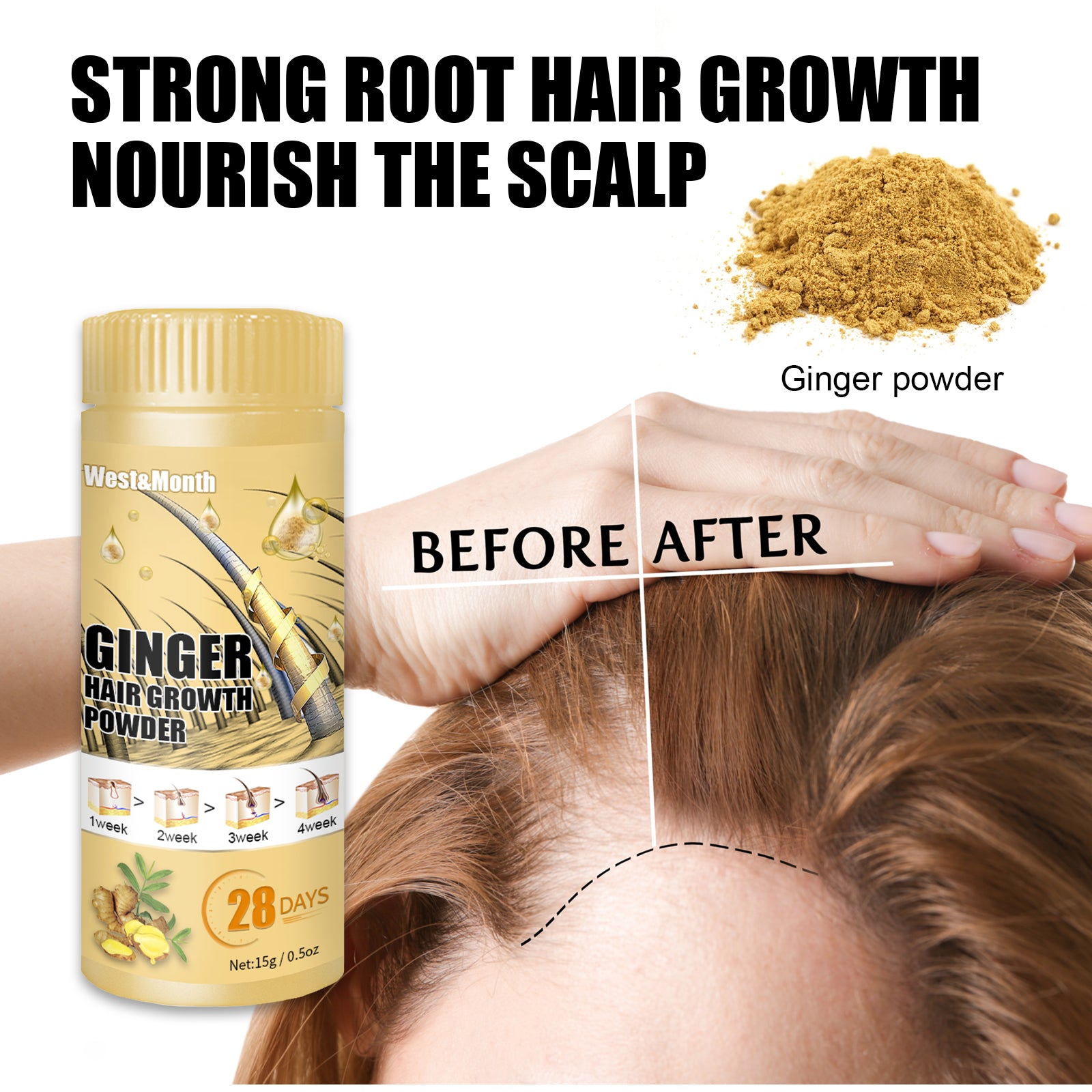 Ginger Powder, Hair Root Treatment Moisturizes and thickens hair, Strengthens and prevents hair loss Health Eprolo https://www.cyberehub.com