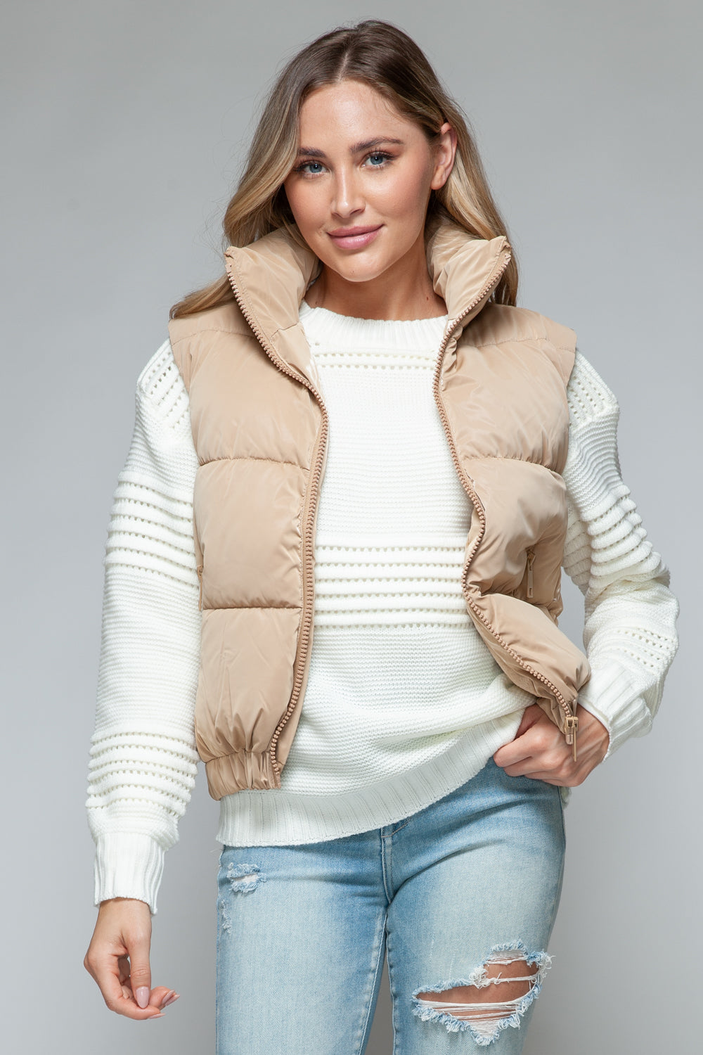 Snobbish Fine Fur Lining Quilted Vest Shirt Apparel Clothing Tops Ship from USA Shirts Snobbish USA Women Trendsi https://www.cyberehub.com