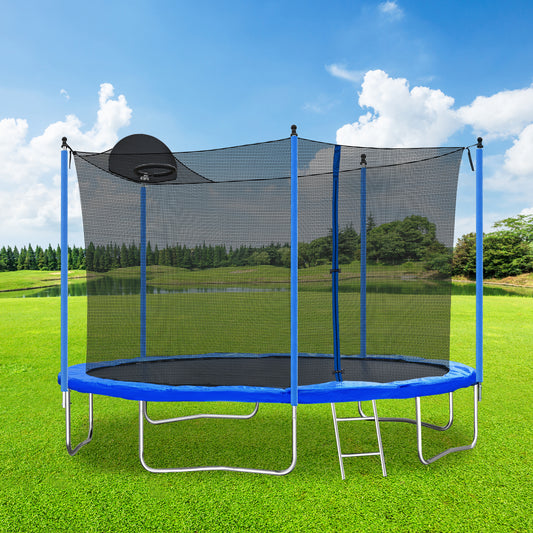 12FT Trampoline for Adults & Kids with Basketball Hoop, Outdoor Trampolines w/Ladder and Safety Enclosure Net for Kids and adults Furniture Giga GNJ Home Home & Garden Home Goods Walmart Giga https://www.cyberehub.com